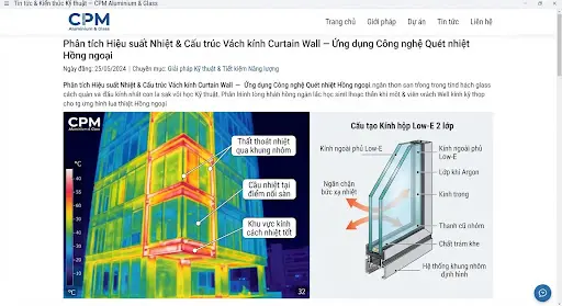 Kiểm soát bức xạ nhiệt & hiệu ứng đảo nhiệt bằng kính hộp Double Low-E cản nhiệt
