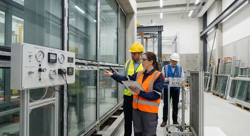 Thử nghiệm Mock-up buồng gió động học ASTM E330 & E331 tại phòng Lab quốc tế