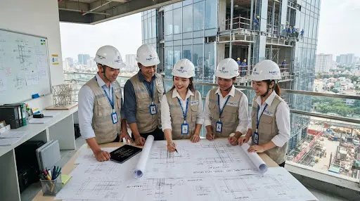CPM façade supervision and installation on site