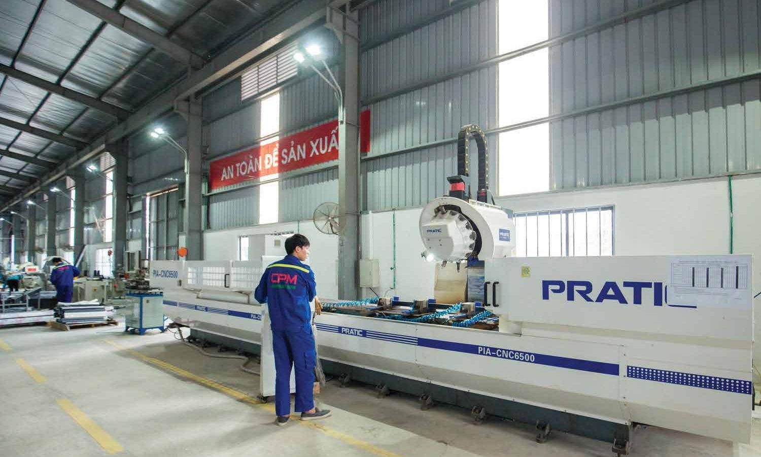 CNC fabrication line at the CPM plant