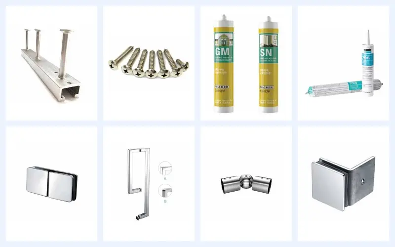 Aluminium & glass hardware and installation materials