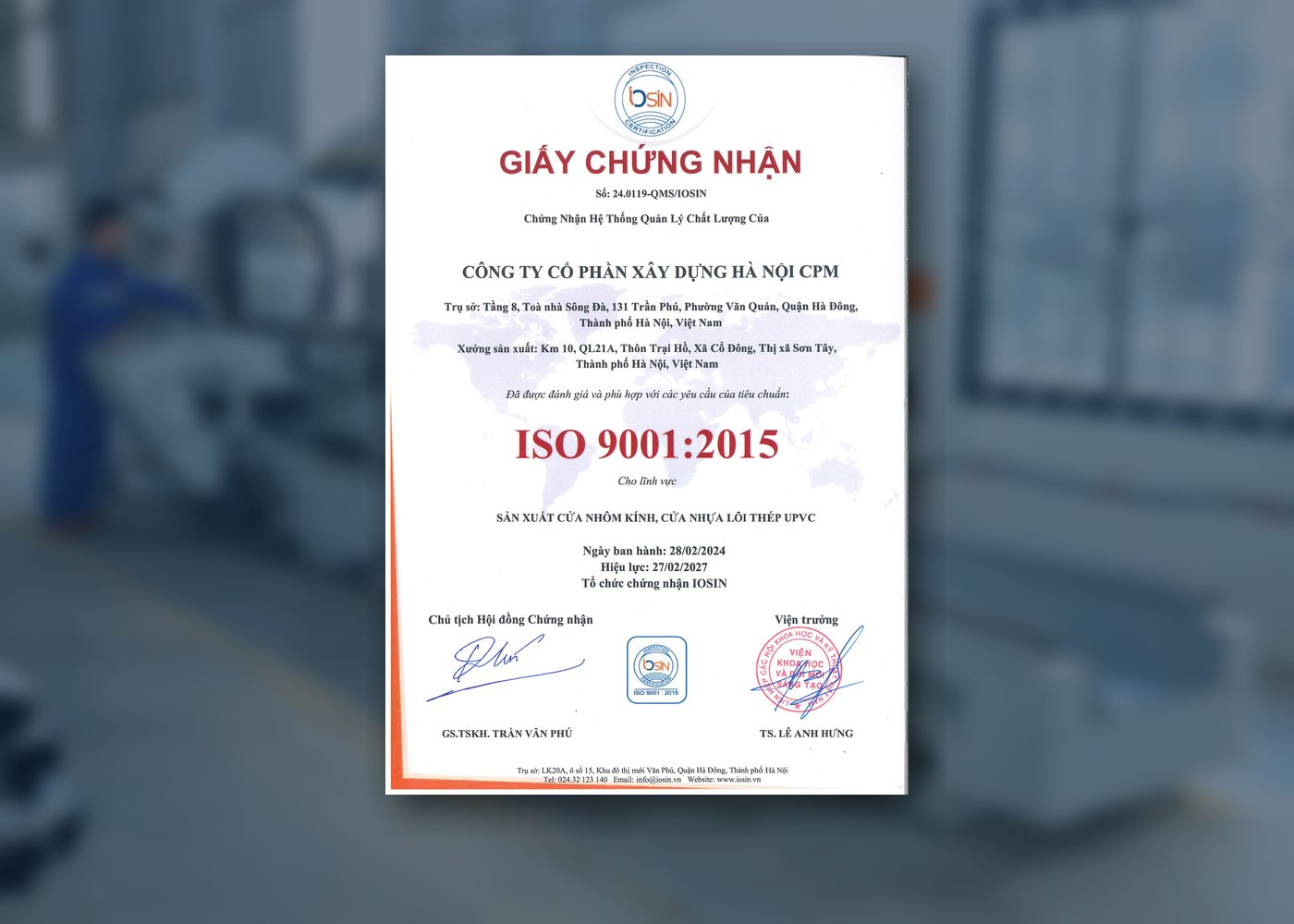 Hệ thống Quản lý Chất lượng ISO 9001:2015